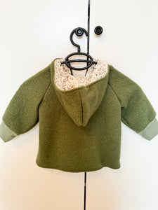 WOLLWALK JACKE OLIVE 74/80