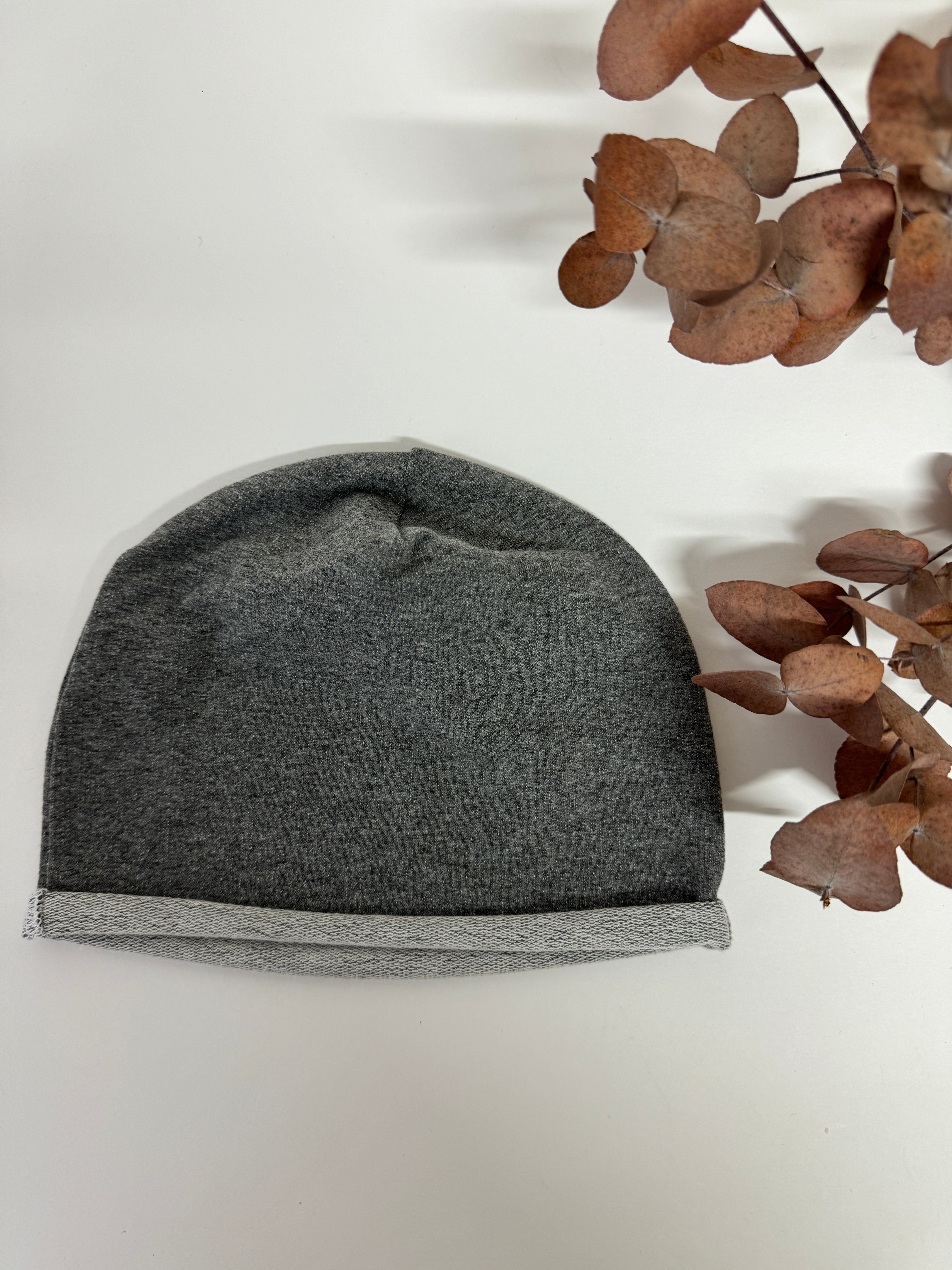 BEANIE GRAU/MELIERT  KU 44-46